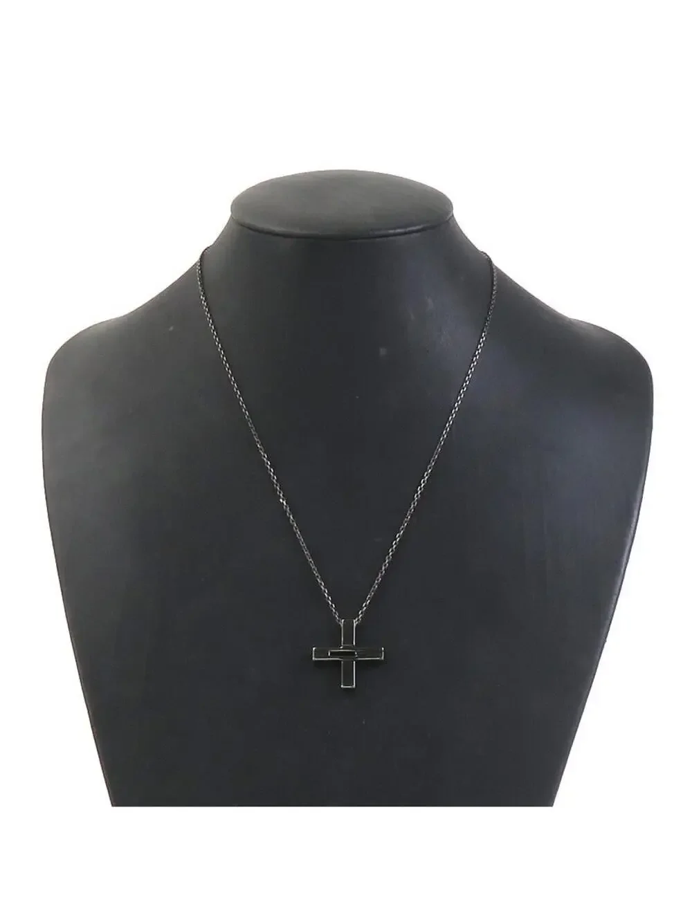 Auth Gucci Necklace Gunmetal Silver - #326253G13B